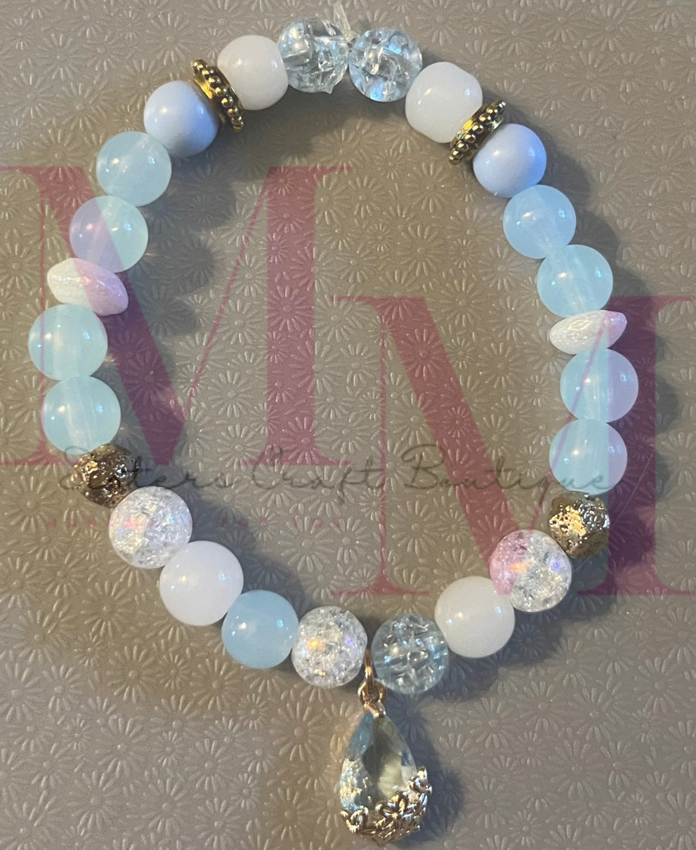 Ocean blue teardrop bracelet