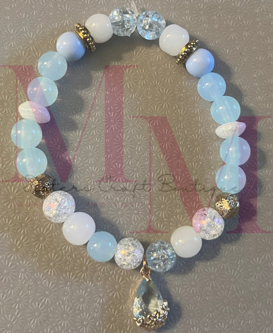 Ocean blue teardrop bracelet