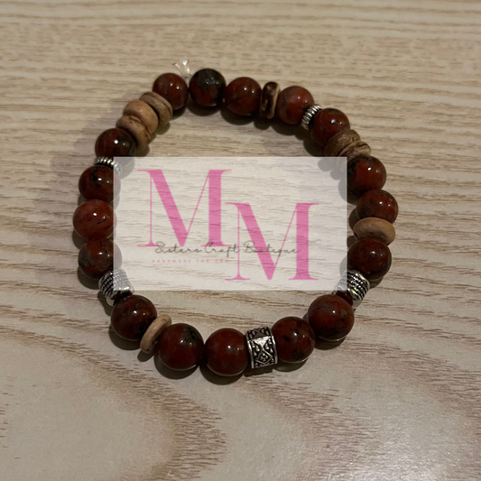 Men's amber brown bracelet