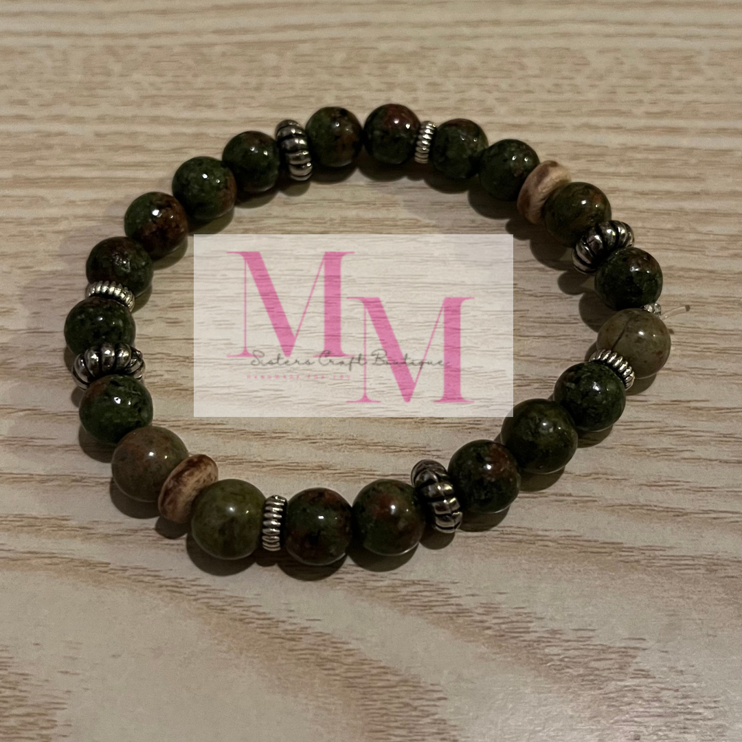 Men's olive green bracelet