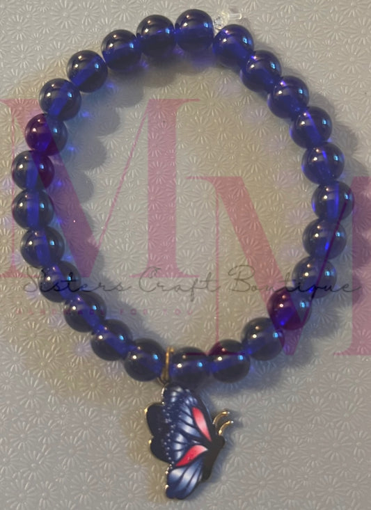 Dark blue butterfly Bracelet